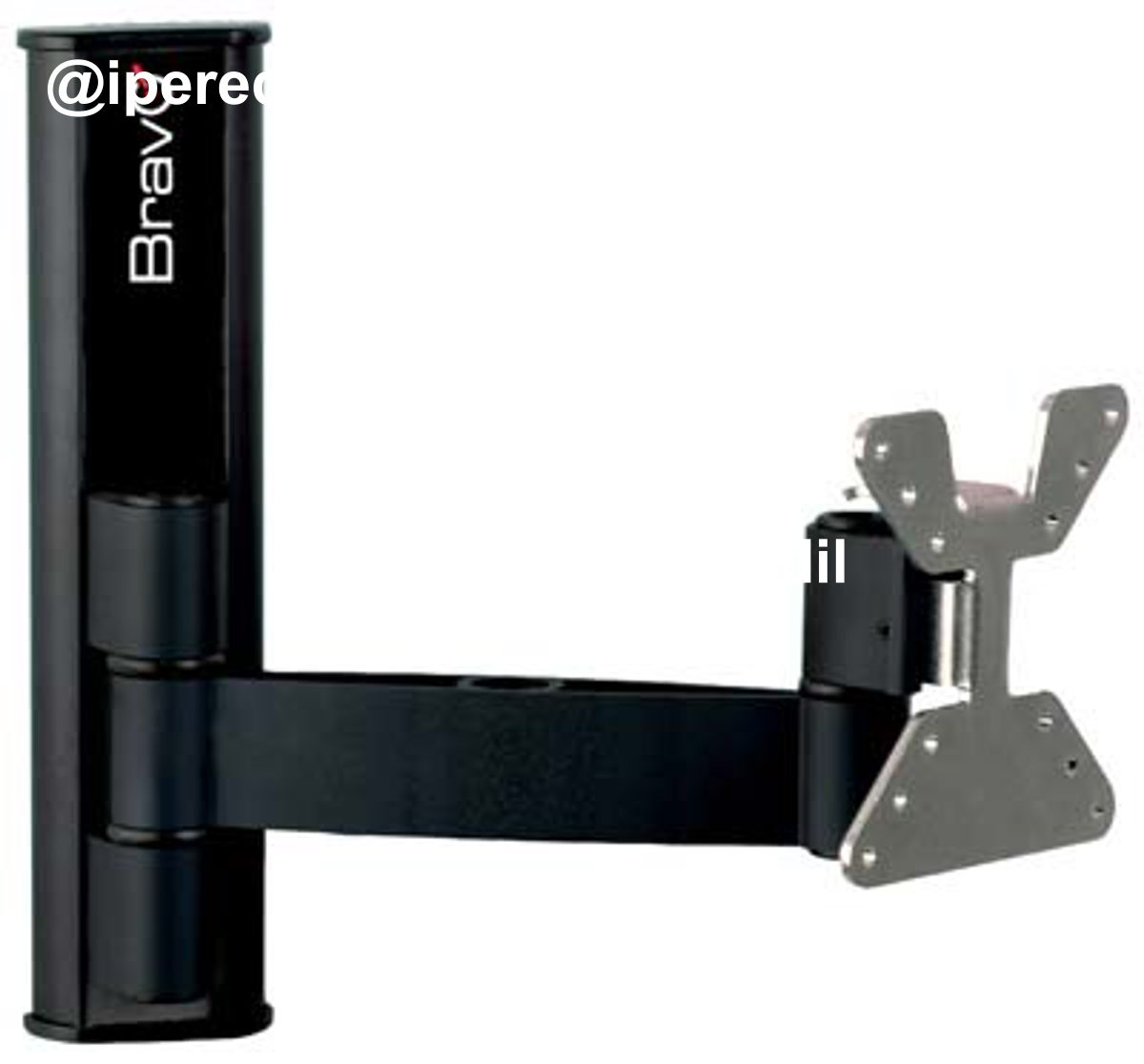 SUPPORTO TV PIATTA LCD 2 BRAVO ACCIAIO VERNICIATO NERO 10"/30" KG 20