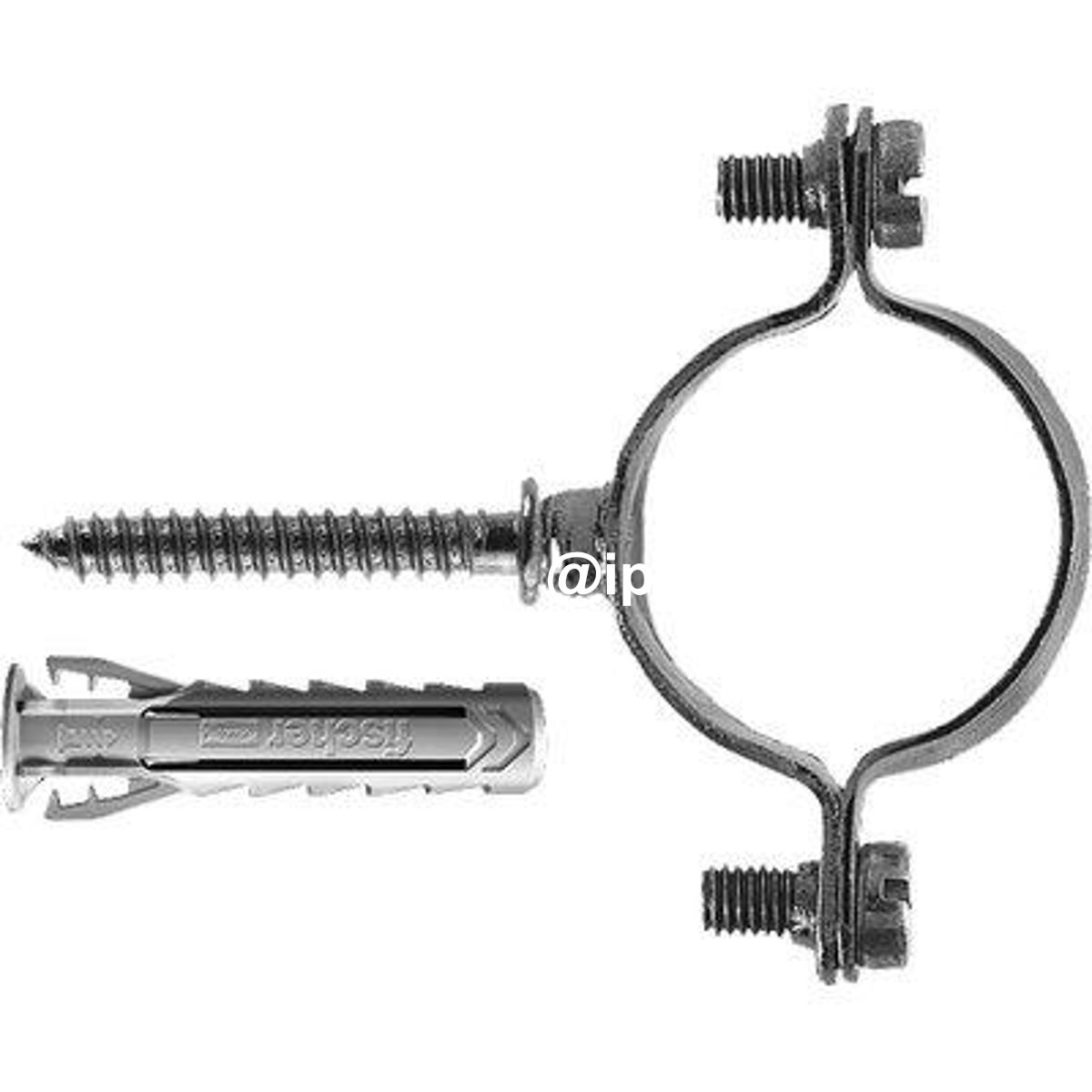COLLARE TUBO CZV FISCHER ACCIAIO ZINC MM 16 VITE+TASSELLO SX6 PLUS CF=PZ 10