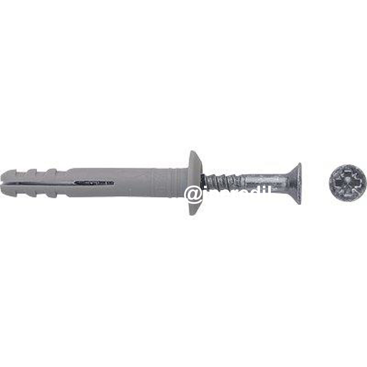 TASSELLO NYLON PROLUNGATO N-P FISCHER VITE A CHIODO N 6X40/7 P CF=PZ 100