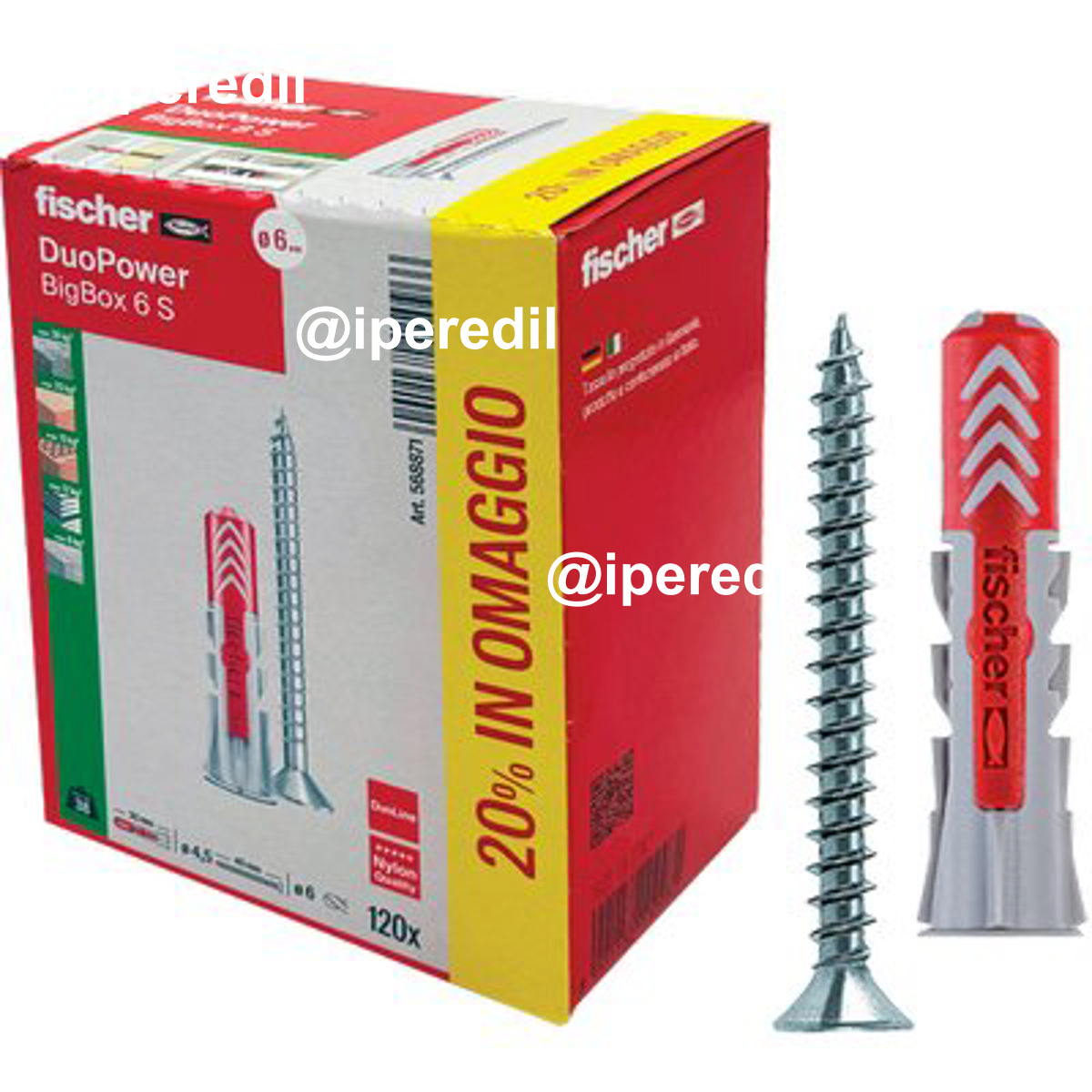 TASSELLO NYLON DUOPOWER S BIG BOX FISCHER VITE TSP CAVA PZ DUOPOWER 6X30 S CF=PZ 100+20