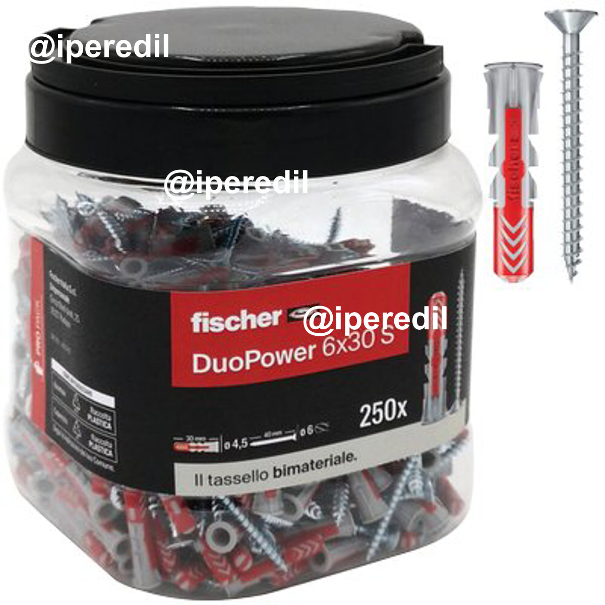 TASSELLO NYLON DUOPOWER 6 S PROPACK FISCHER VITE TSP CAVA PZ 6X30 S CF=PZ 250 - 04352896