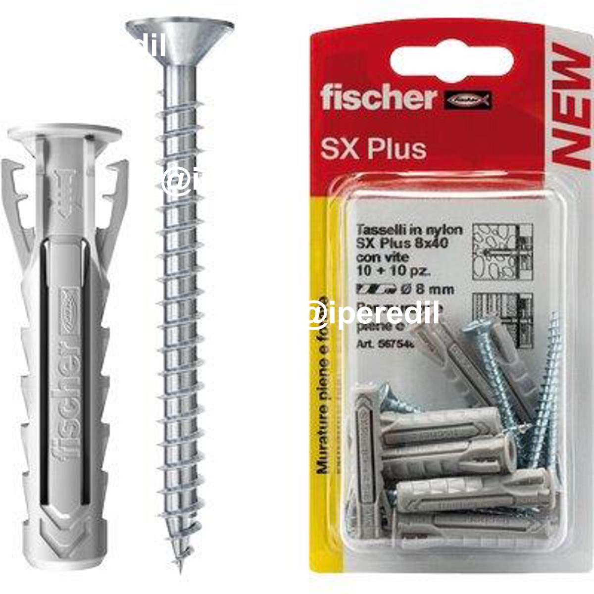 TASSELLO NYLON SX PLUS S K SELF FISCHER VITE TSP CAVA PZ SX 6X30 SK CF=PZ 15