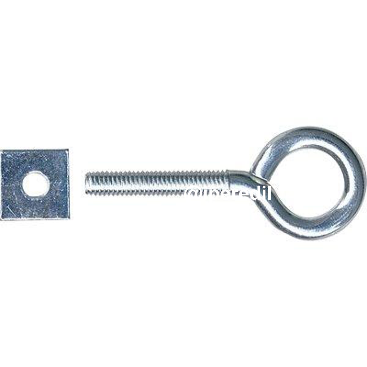 OCCHIOLO FILETTATO + DADO QUADRO PUCCIONI ZINCATO MOD M 5X30 MM 12X30XM5 CF=PZ 200