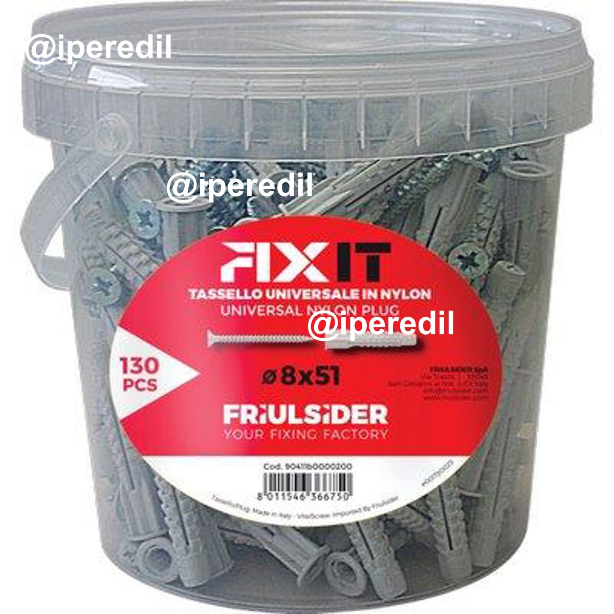 TASSELLO NYLON FIXIT VITE TSP PROMOPACK FRIULSIDER MM 8X51 CF=PZ 130