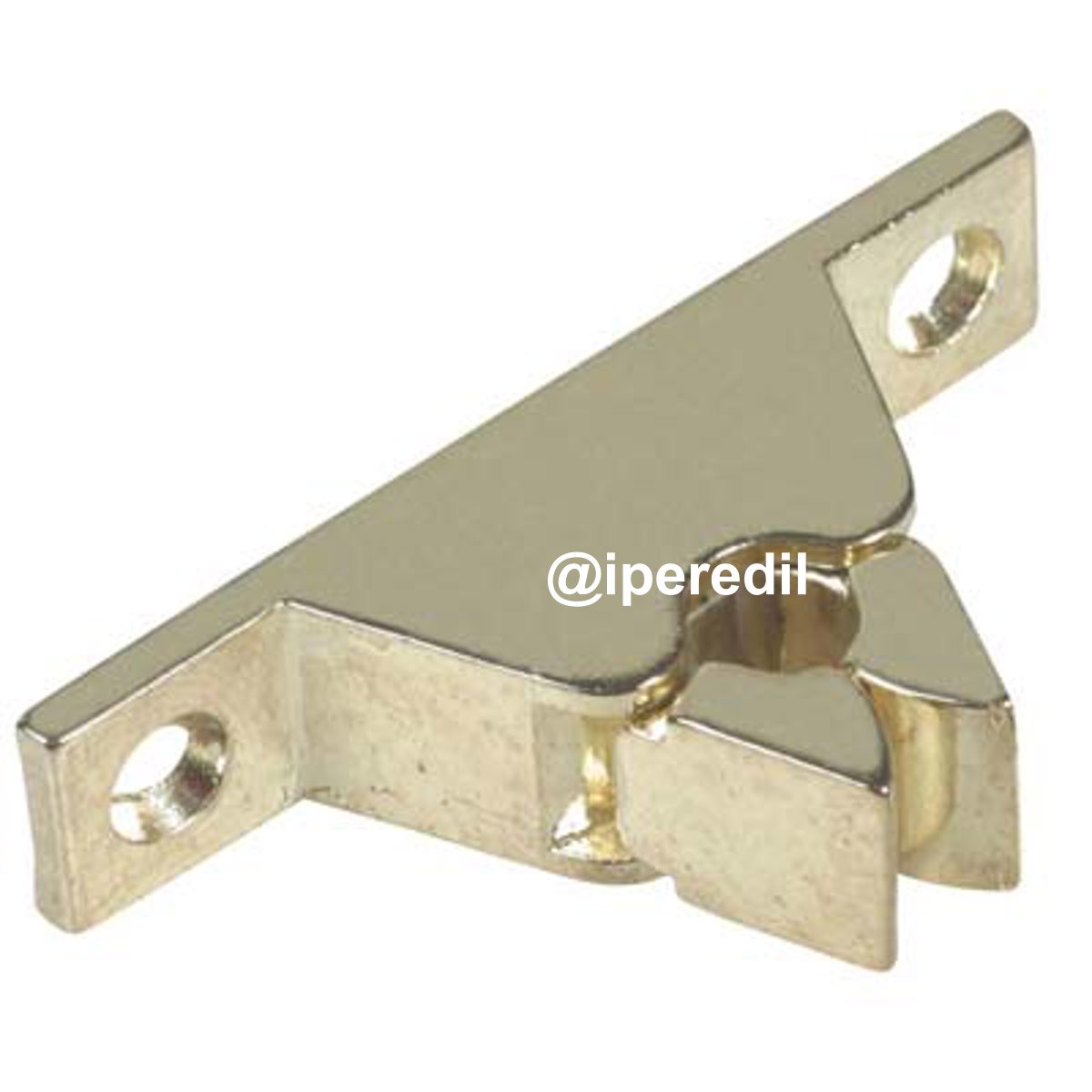 FERMAPORTA A PINZA OTTONE LUCIDO MM 60X14 H.MM 30