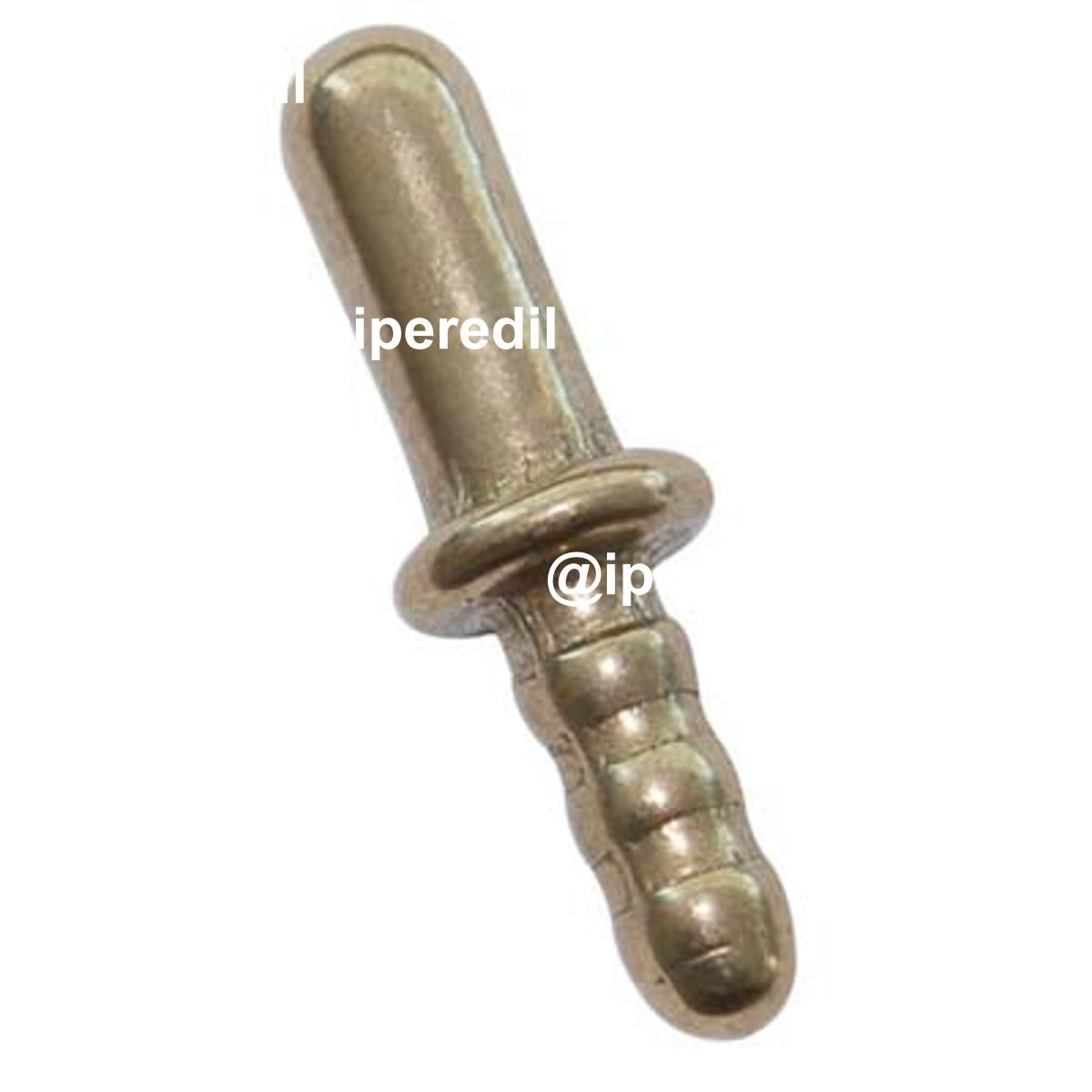 INCONTRO FERMAPORTA A PINZA A PIOMBARE MM 14X45 OTTONE LUCIDO