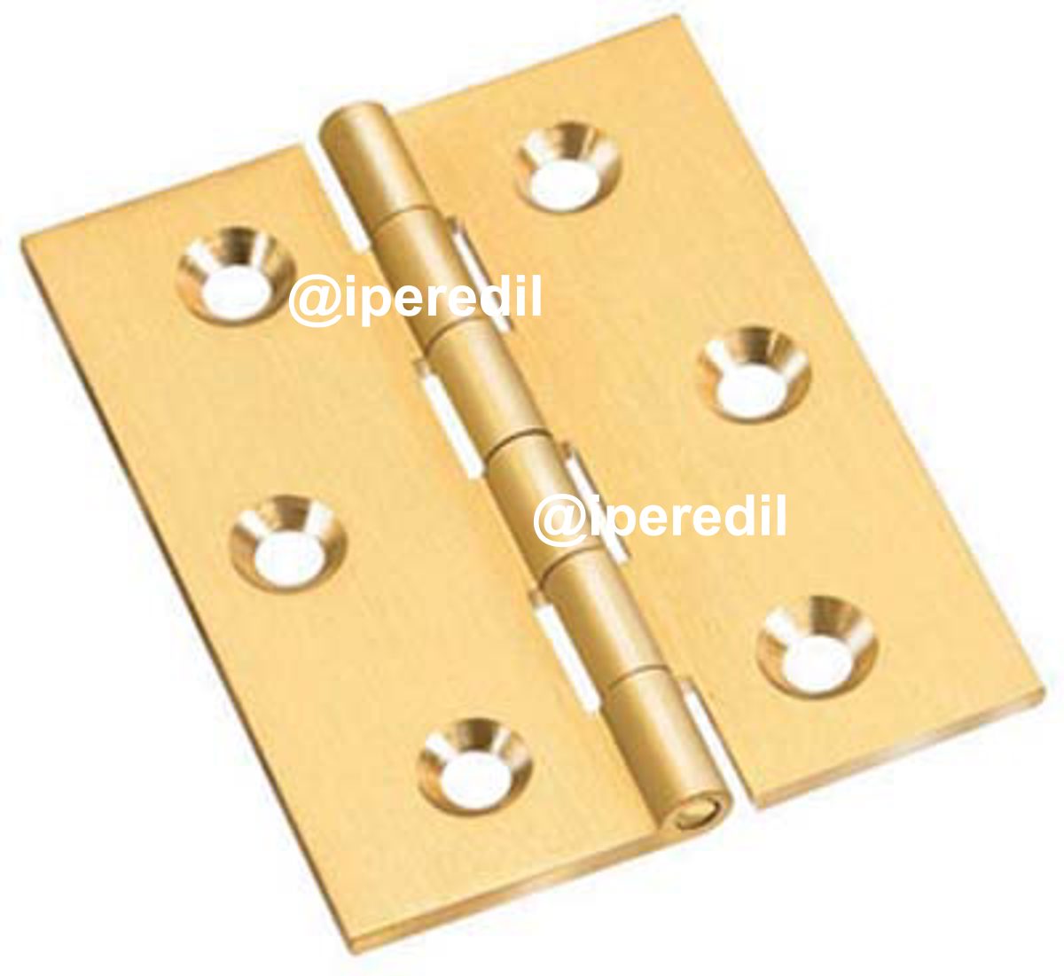CERNIERA PIANA 4101 VALTOCE OTTONE FRESATO SATINATO PERNO FISSO MM 25X25X1,6