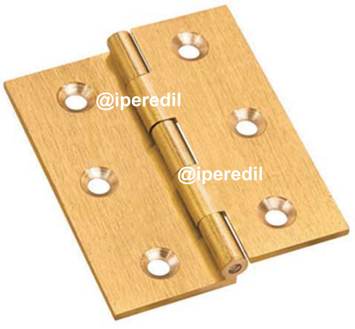 CERNIERA MEZZO COLLO 4102 VALTOCE OTTONE FRESATO SATINATO PERNO FISSO MM 50X40X1,8