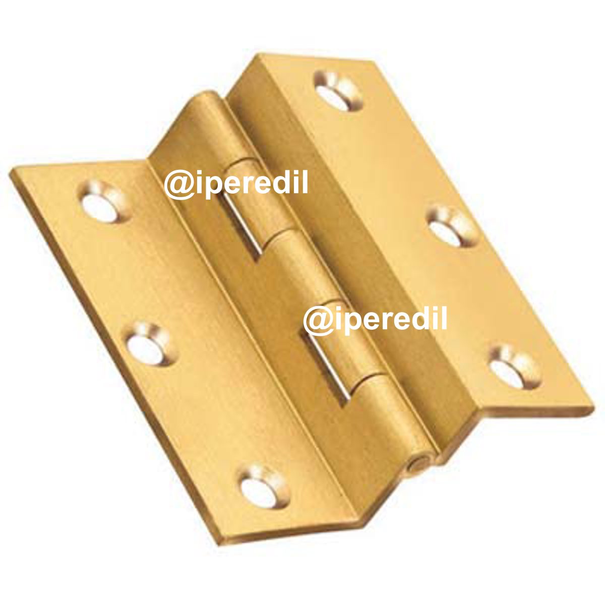 CERNIERA COLLO INTERO 4103 VALTOCE OTTONE FRESATO SATINATO PERNO FISSO MM 40X35X1,6