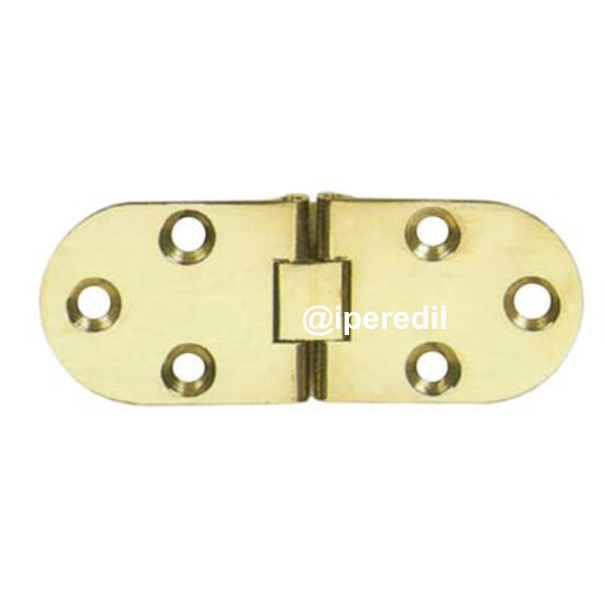 CERNIERA A BISCOTTO + FERMO OTTONE LUCIDO MM 80X30