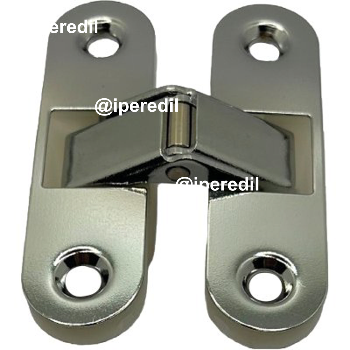 CERNIERE OVALI INVISIBILI CROMO LUCIDO +NYLON BIANCO MM 89X25