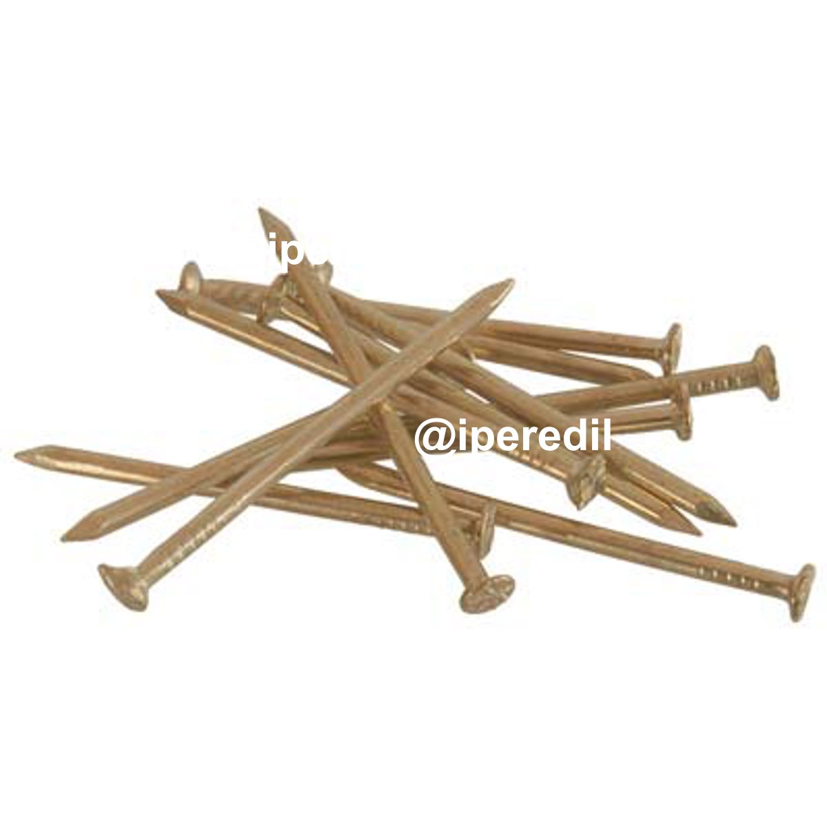 CHIODINO X GANCIO QUADRO AD X FERRO OTTONATO MM 1,4 H.MM 25 CF=PZ 100