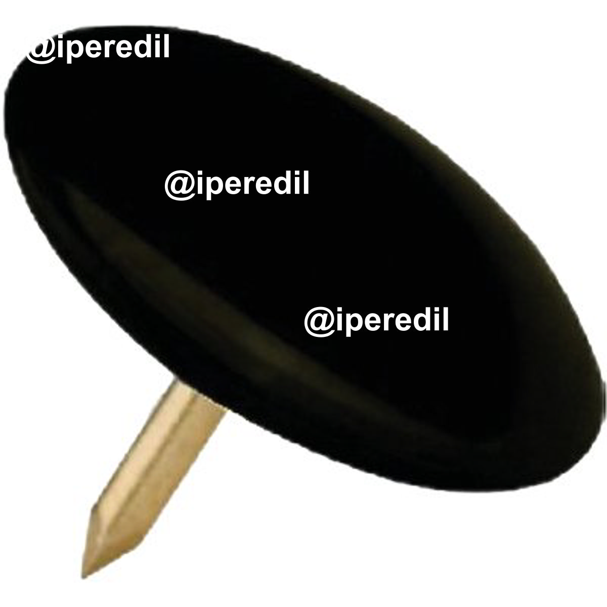 PUNTINA DISEGNO OTTONATA TESTA PLASTICA NERO CF=PZ 70 - 04384151