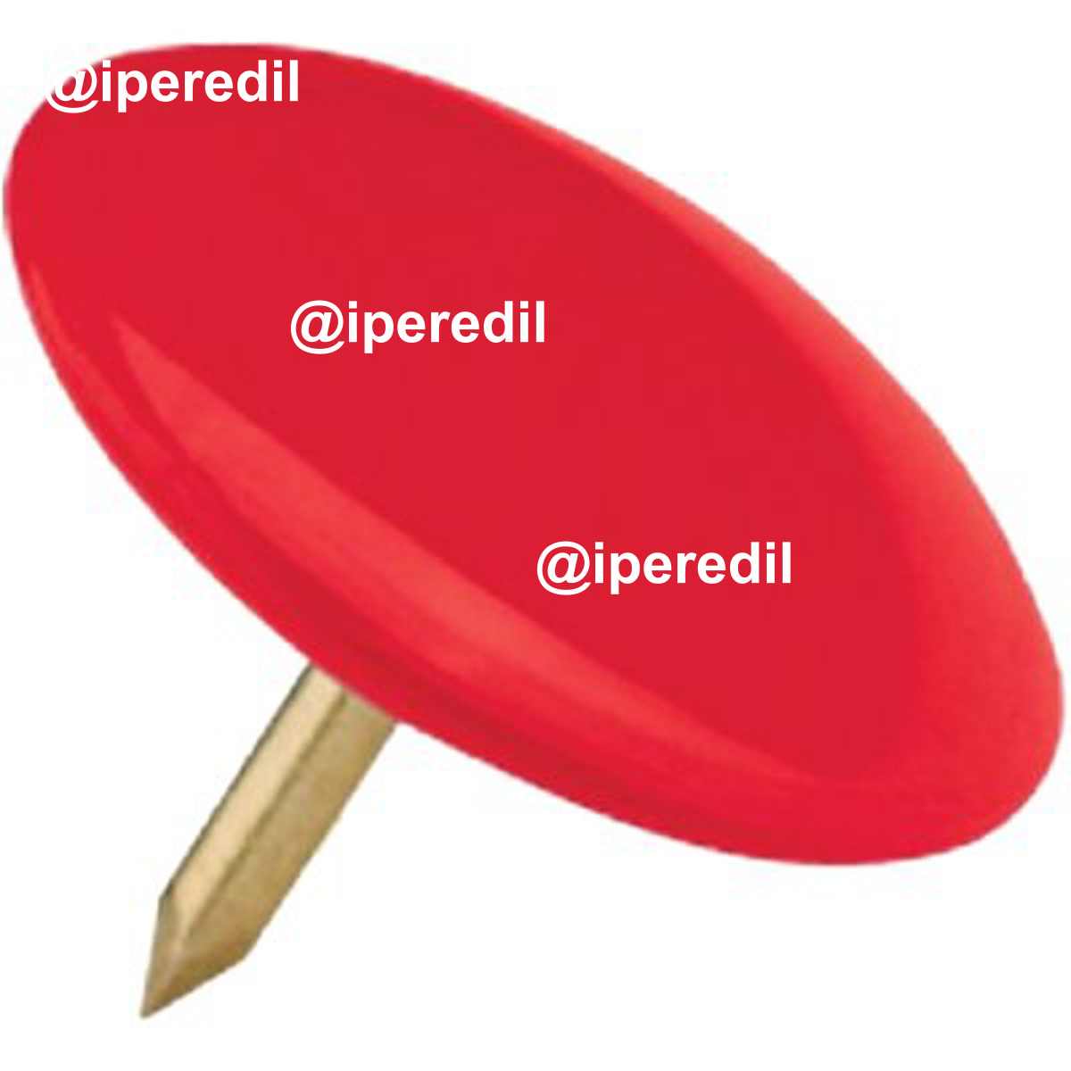 PUNTINA DISEGNO OTTONATA TESTA PLASTICA ROSSO CF=PZ 70