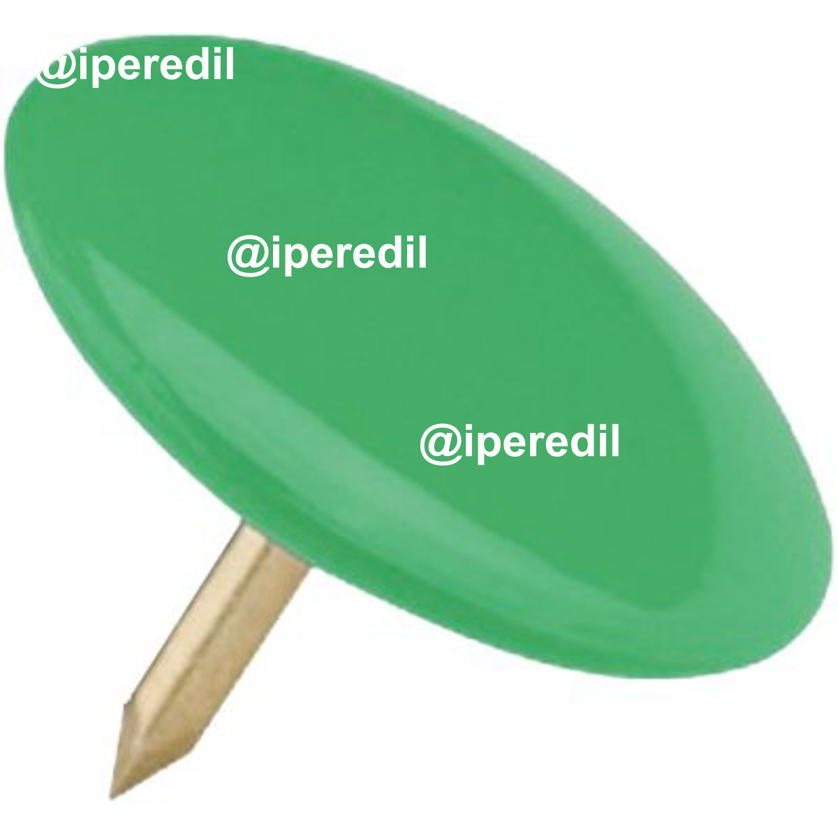 PUNTINA DISEGNO OTTONATA TESTA PLASTICA VERDE CF=PZ 70 - 04384154
