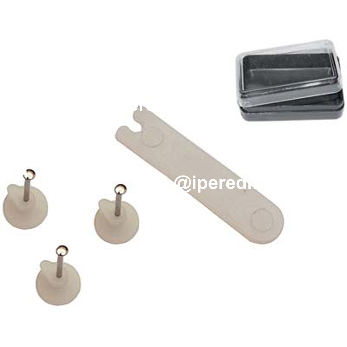 GANCIO QUADRO TIPO BLITZ PRONTY FERRO NICHELATO/PLT BIANCA CF=PZ 20+ APPLICATORE