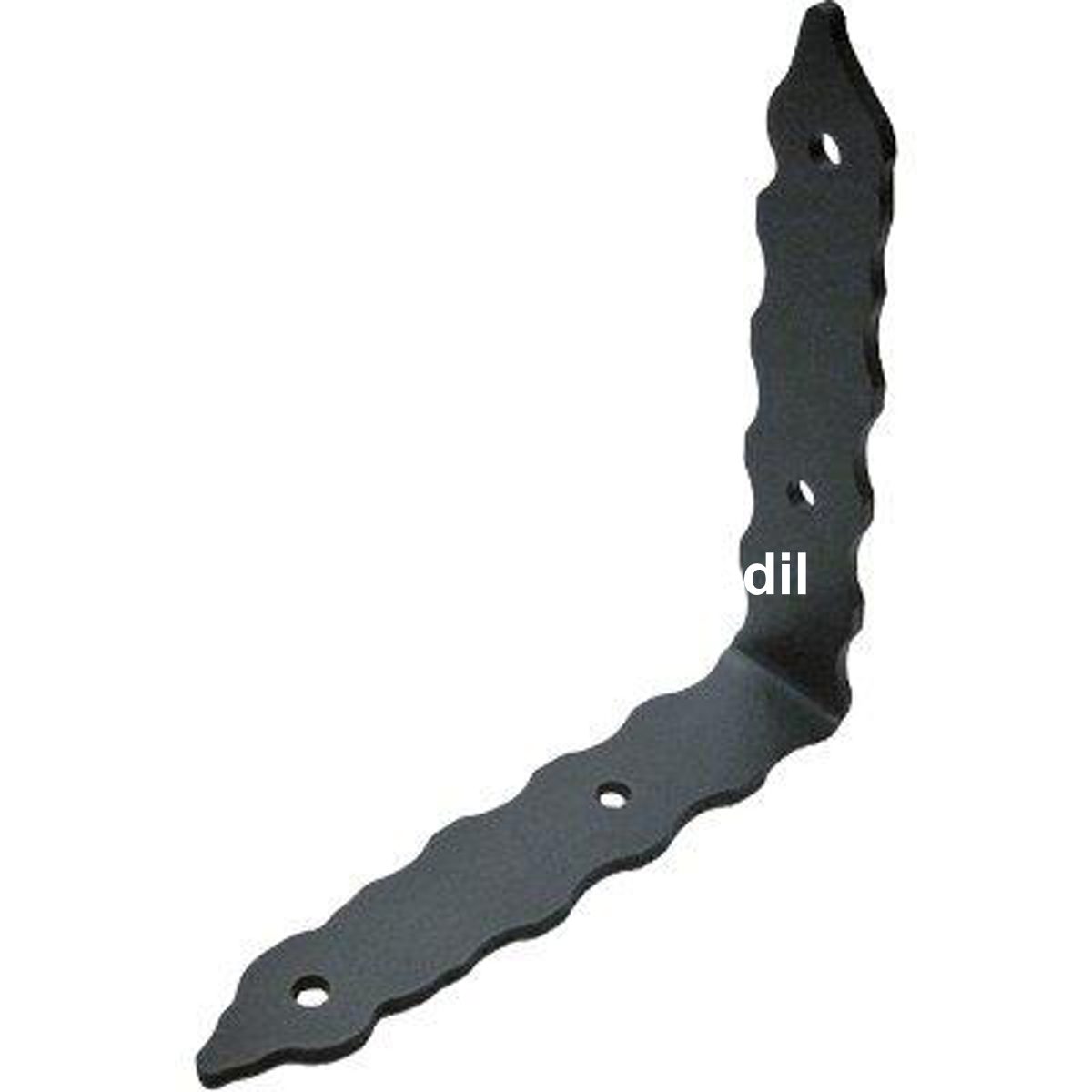 ANGOLARE GAZEBO RINFORZO PIEGATO 90° 376 ACCIAIO VERNICIATO GRAFITE S.MM 5,5 MM 200X42