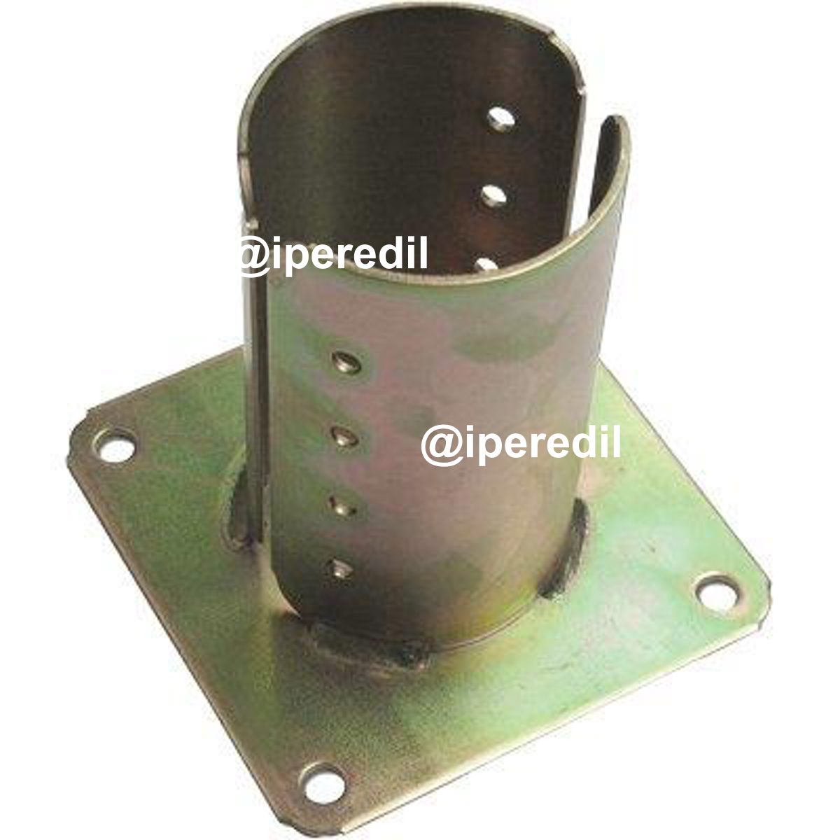 SUPPORTO GAZEBO TONDO A PAVIMENTO 957 ZINCATO GIALLO S.MM 4,0 MM 100