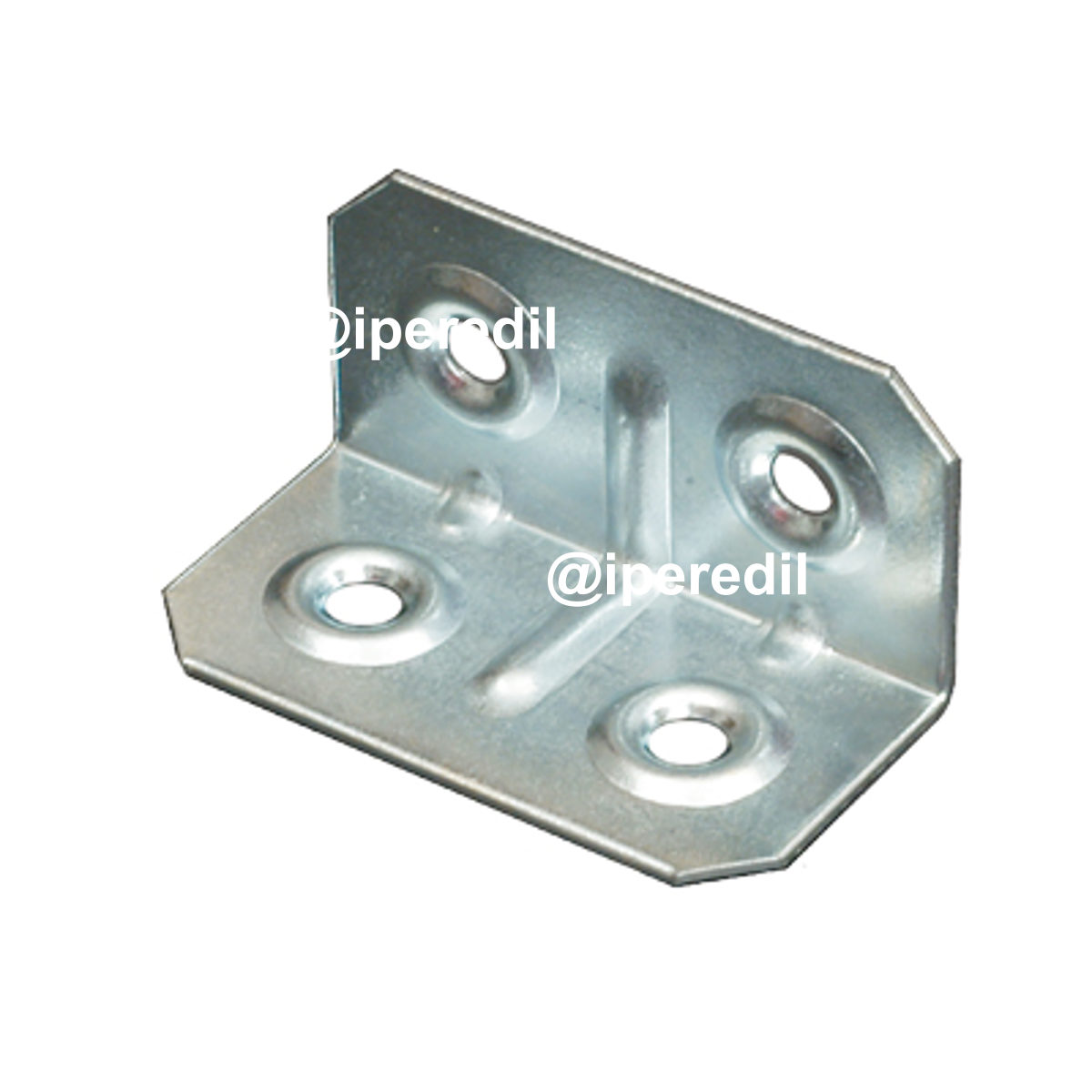 GIUNZIONE 4 FORI ANGOLARE ZINCATA S.MM 1,0 CF=PZ 100 CM 2X4