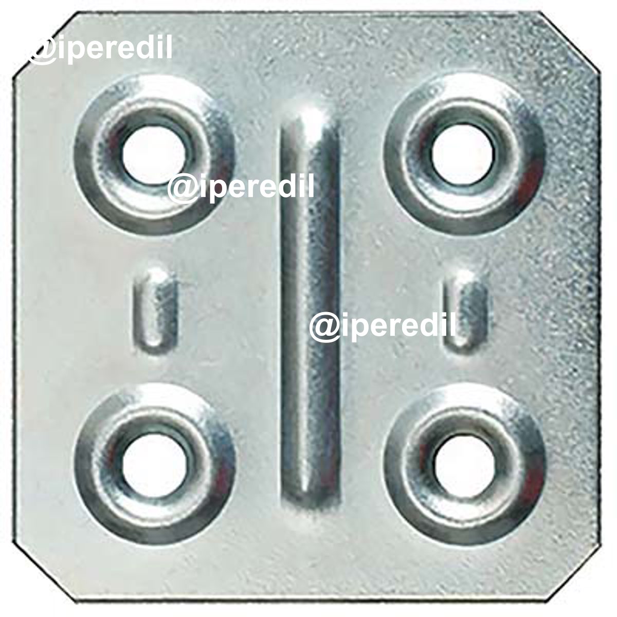 GIUNZIONE 4 FORI DRITTA 8/57 ZINCATA S.MM 1,0 CF=PZ 200 CM 4,0X4,0