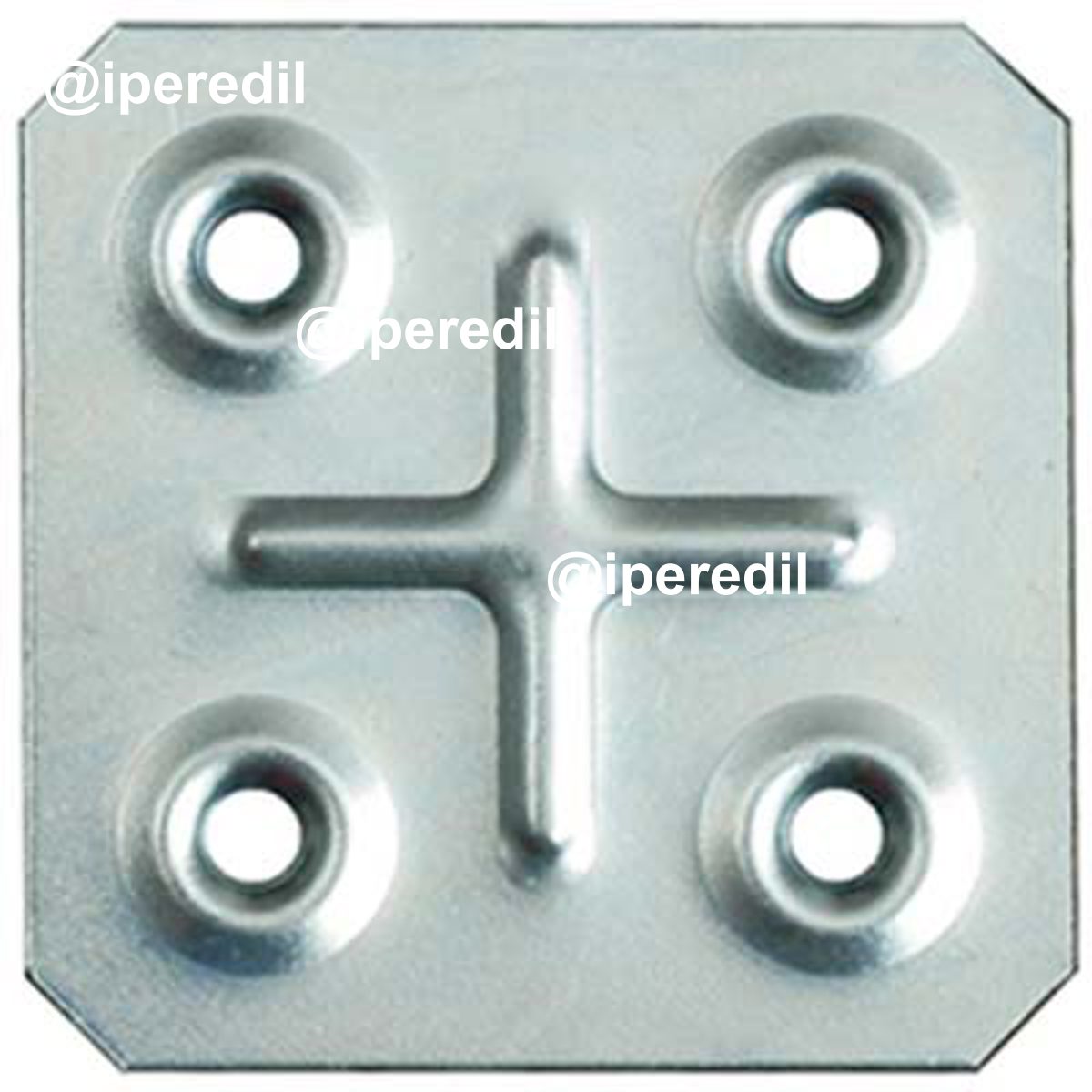 GIUNZIONE 4 FORI DRITTA 8/117 ZINCATA S.MM 1,0 CF=PZ 100 CM 4,5X4,5