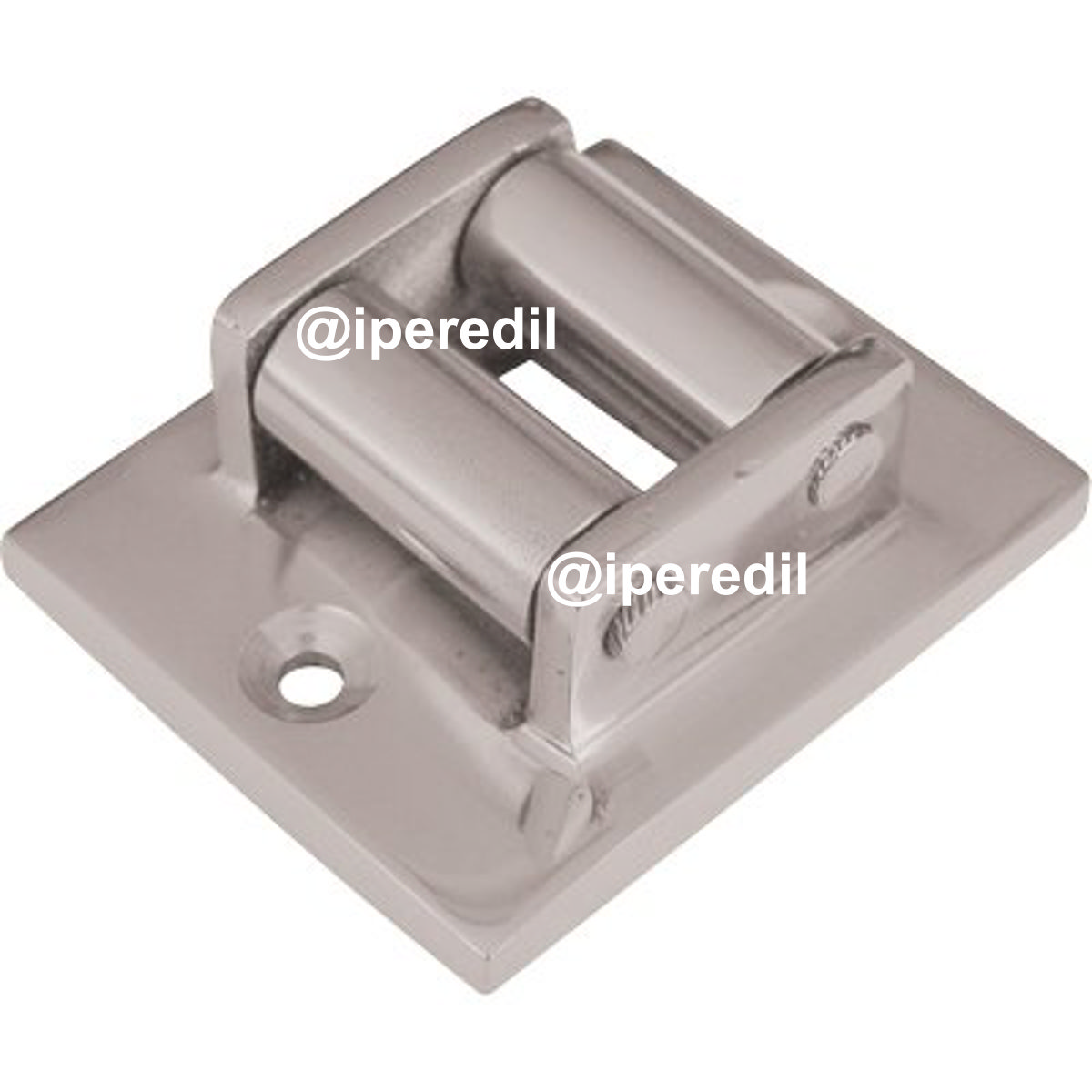 GUIDACINGHIA A RULLI FORI VERTICALI COTTALI OTTONE CROMO SATINATO MM 45X60