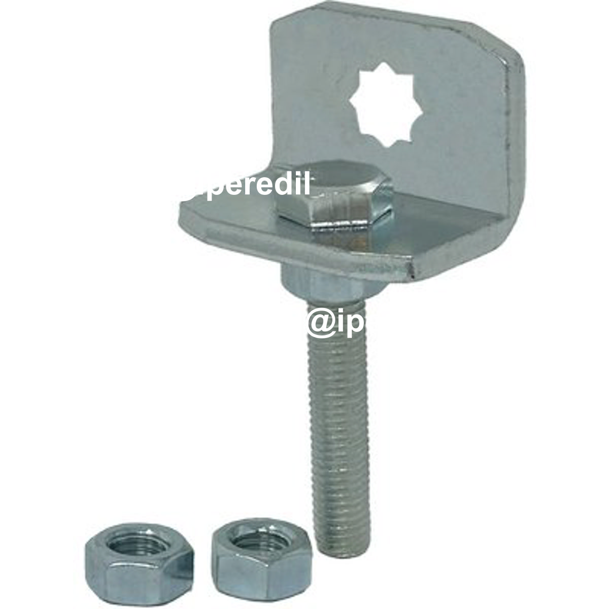 SUPPORTO ANGOLARE REGOLABILE X MOTORE APRIMATIC ACC ZINC + BULLONE + DADI M10 S.MM 10 MM 34X34X50