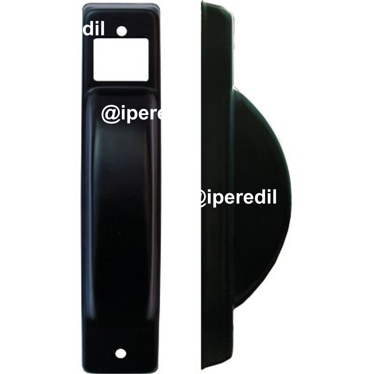 PLACCA AVVOLGITORE A SEMINCASSO ALLUMINIO VERNICIATA NERA MM 40X195