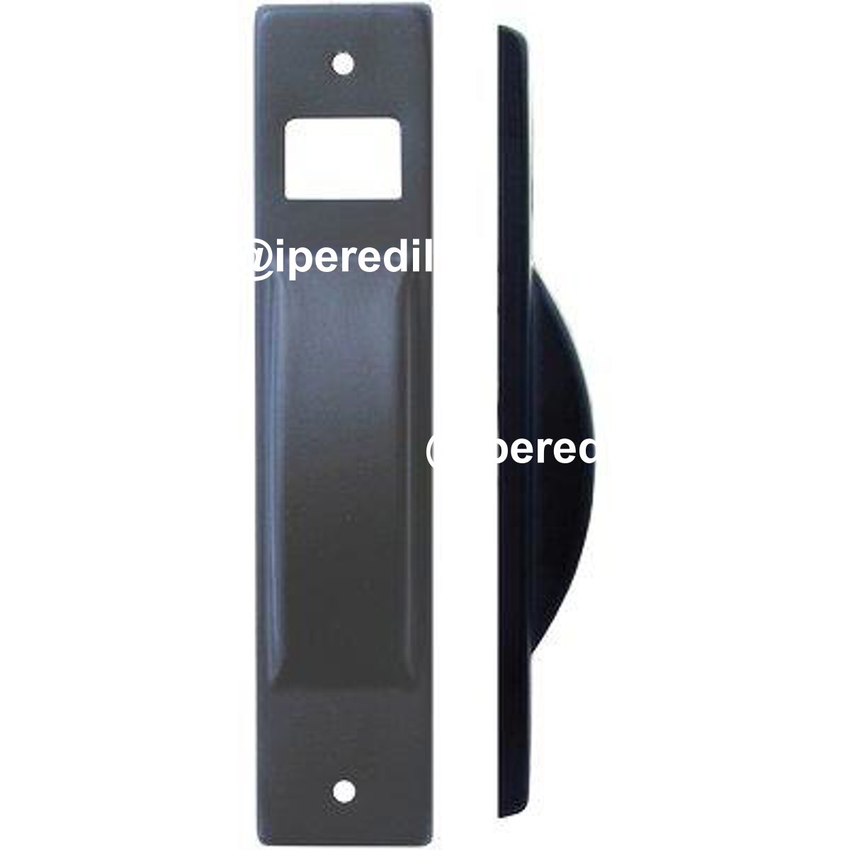 PLACCA AVVOLGITORE A SEMINCASSO ACCIAIO VERNICIATA NERA MM 40X195