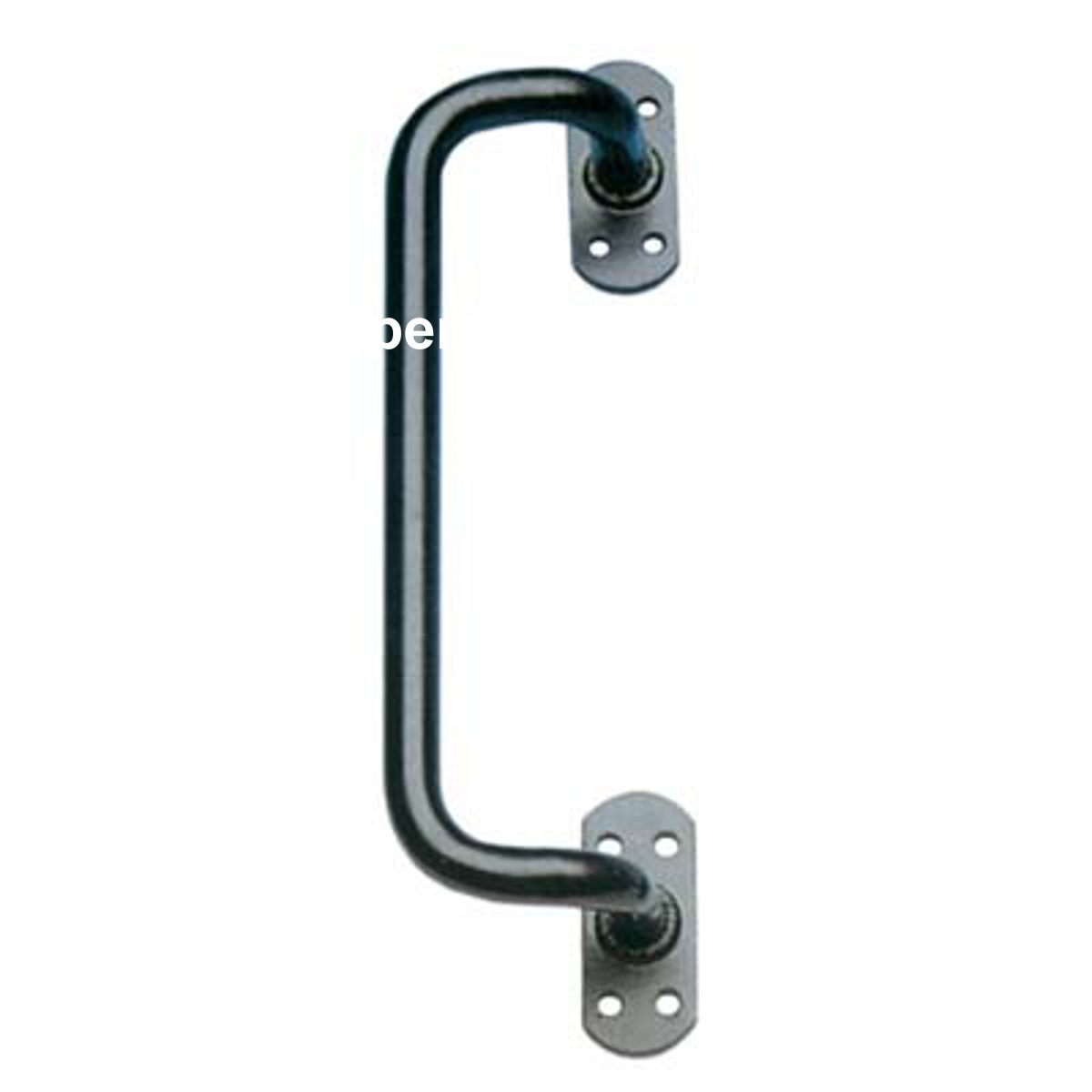 MANIGLIONE X SERRAMENTI PIEGATO VERN NERO I.MM 180