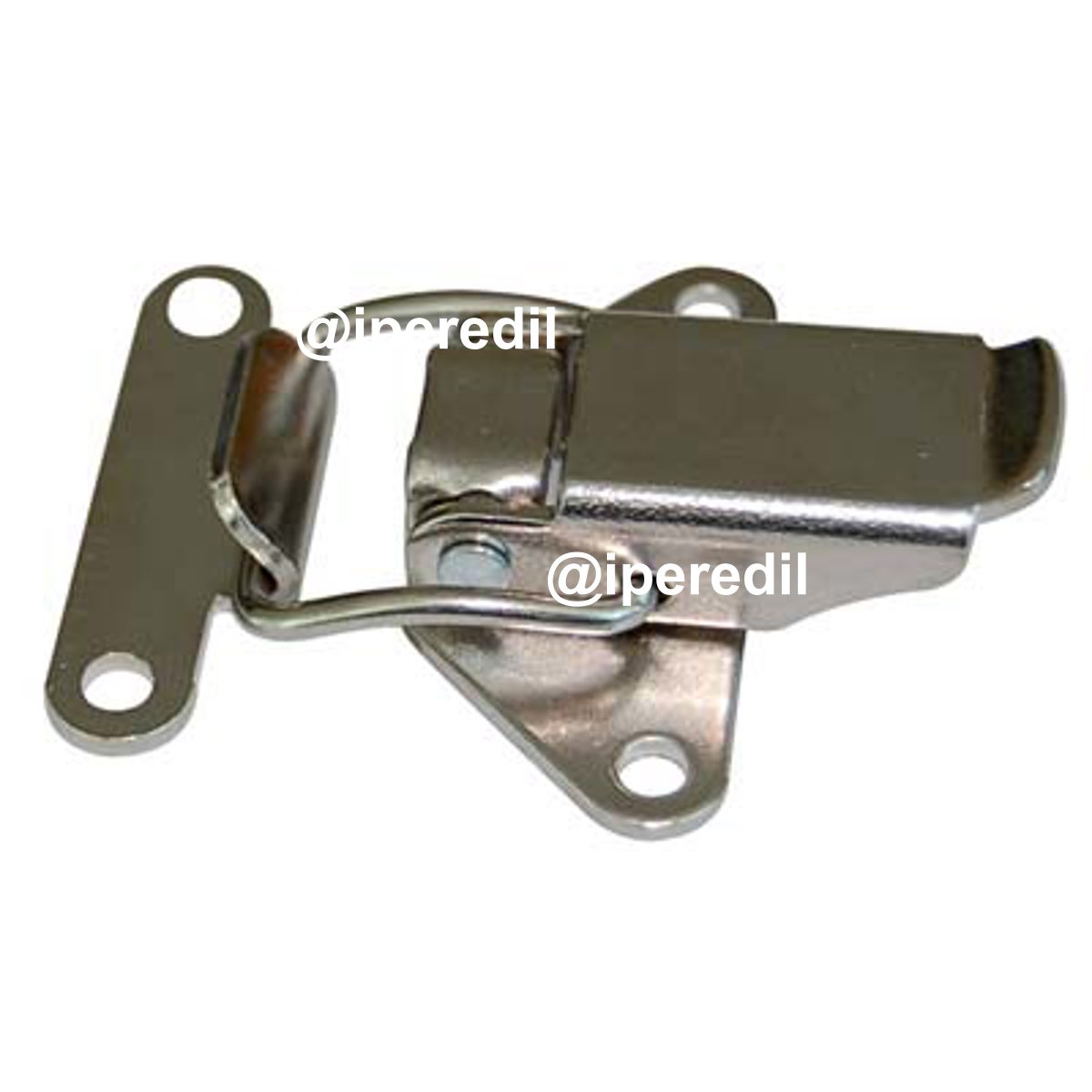 CHIUSURA A LEVA ACCIAIO GREZZO NICHELATO + INCONTRO MM 52X33