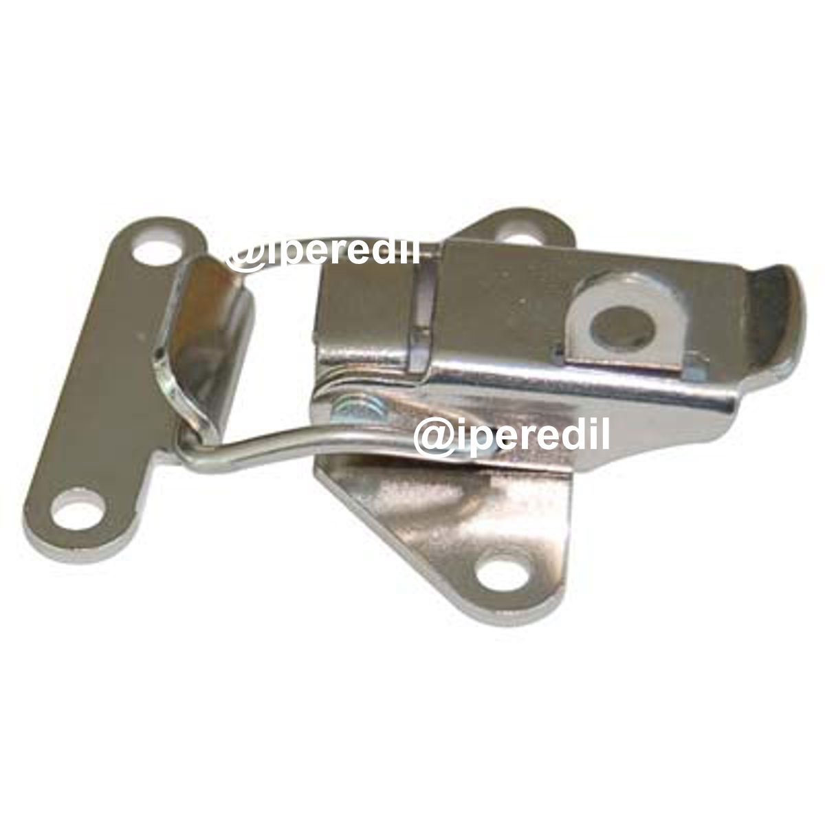 CHIUSURA A LEVA PORTALUCCHETTO ACCIAIO GREZZO NICHELATO + INCONTRO MM 52X33