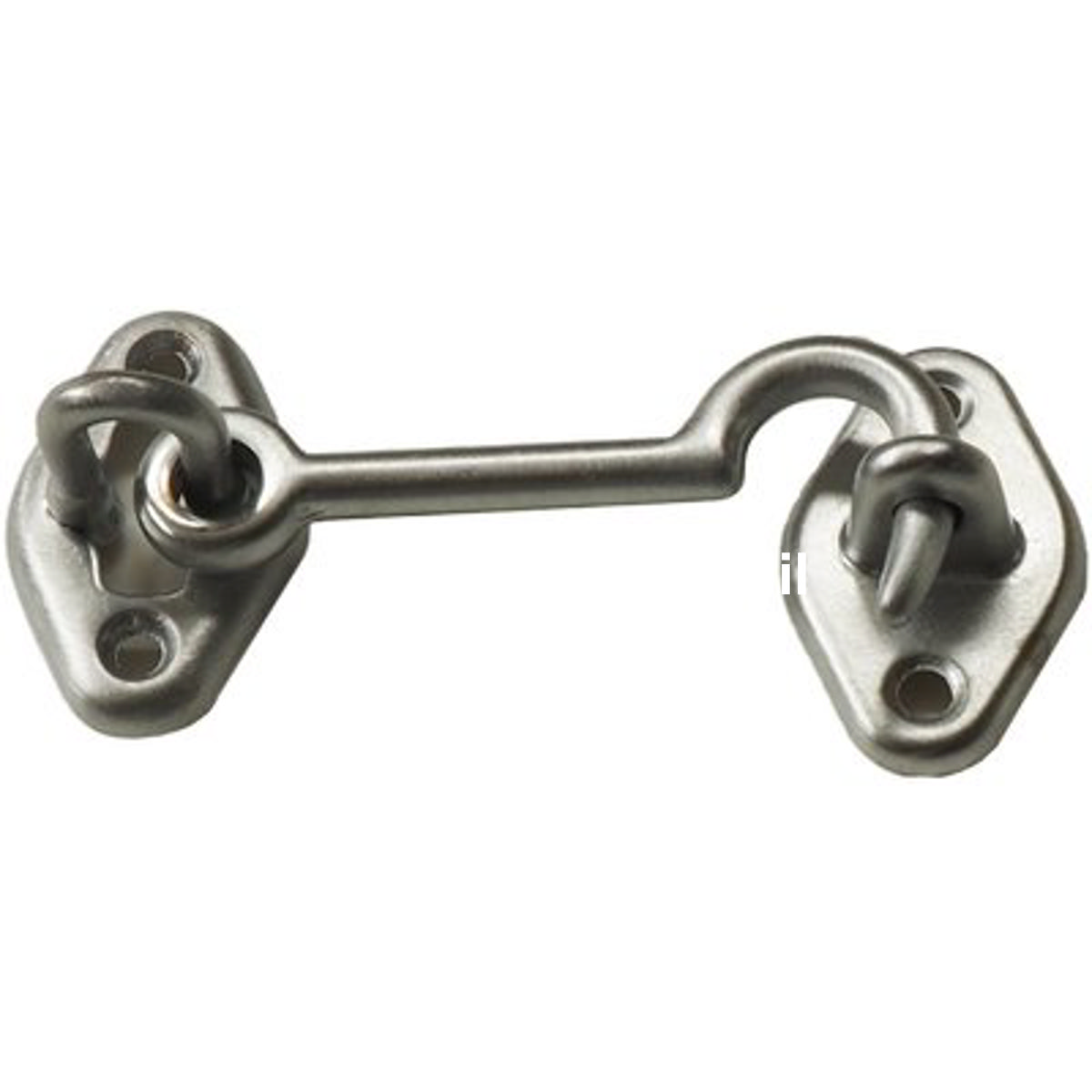 FERMAPERSIANE A GANCIO OTTONE CROMO SATINATO + PIASTRINA MM 60