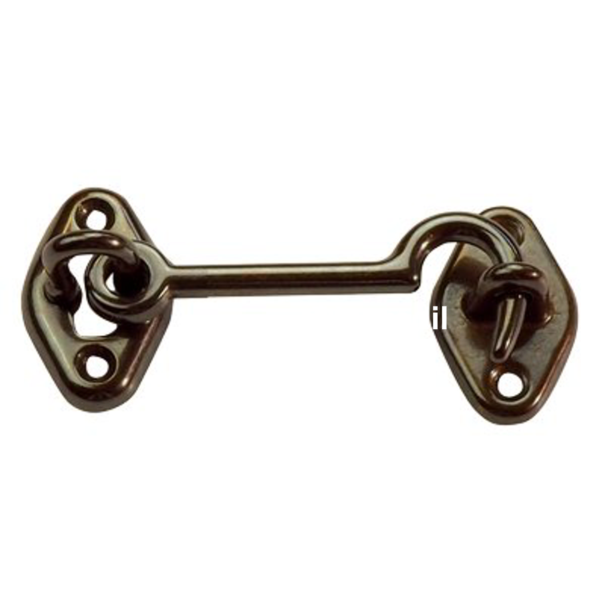 FERMAPERSIANE A GANCIO OTTONE BRONZATO + PIASTRINA MM 60