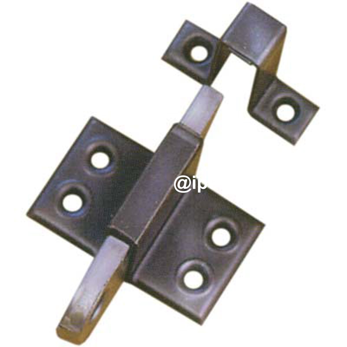 CRICCHETTO VASISTAS FINESTRA ACCIAIO BRUNITO MM 67X52 + INCONTRO