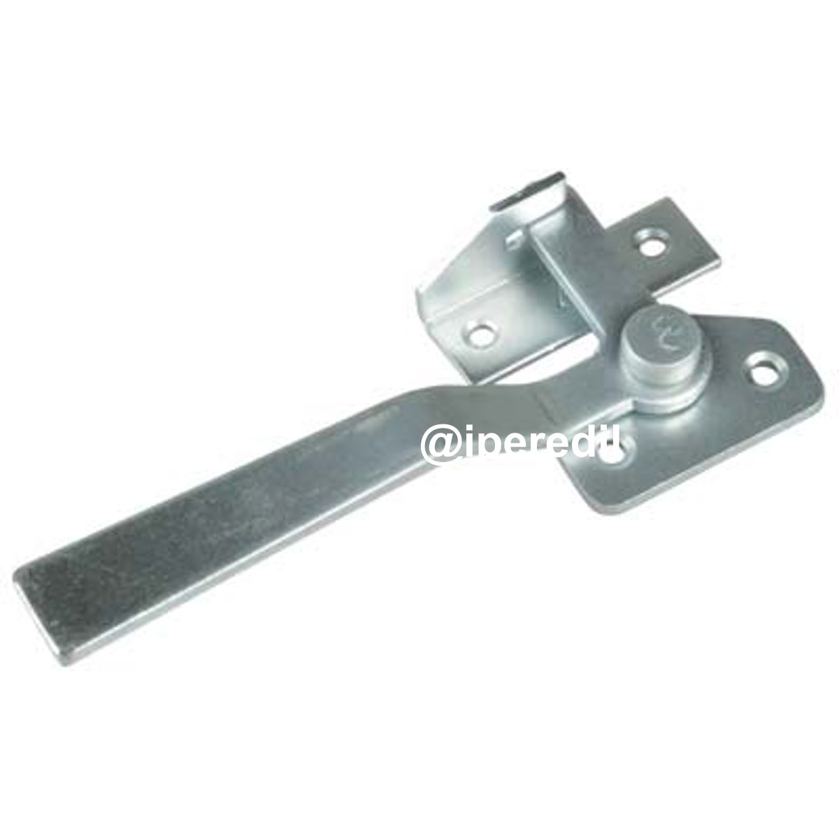 MANIGLIA BLOCCO ZINCATA X SERRAMENTI MM 130X47 H.MM 27 + INCONTRO MM 52X20 SX