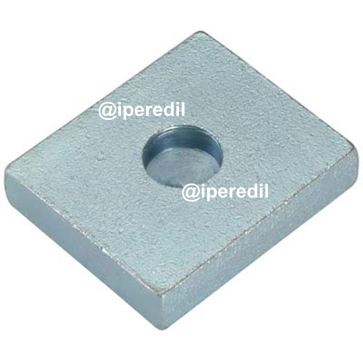 PIASTRA PERNO INFERIORE A SALDARE 349 COMBI ZINCATA MM 60X60 F.MM 24,5 S.MM 20