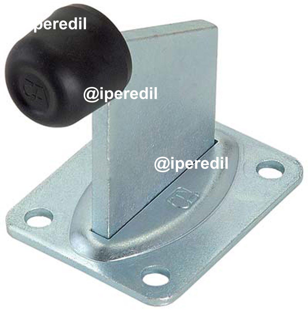 ARRESTO FINE CORSA CANCELLO A FISSARE 382 COMBI ZINCATO MM 105X111 GOMMA D.MM 35 P.MM 100X80