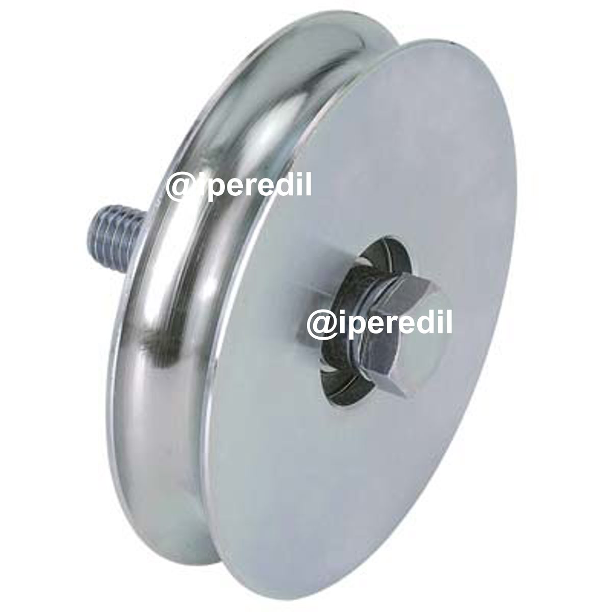 RUOTA CANCELLO A FISSARE GOLA TONDA 400 COMBI ZINCATA + CUSCINETTO GOLA MM 20 MM 120