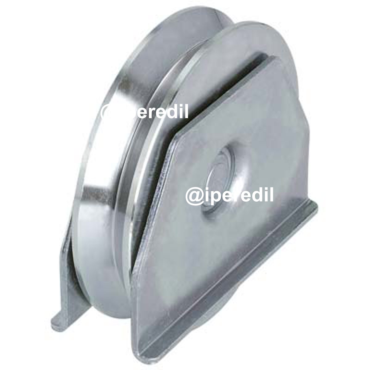 RUOTA CANCELLO A SALDARE GOLA V 417 COMBI ZINCATA SUPPORTO LATERALE + CUSCINETTO MM 120