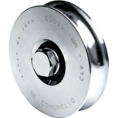 RUOTA CANCELLO A FISSARE GOLA TONDA 310 COMUNELLO ZINCATA + CUSCINETTO GOLA MM 16 MM 120