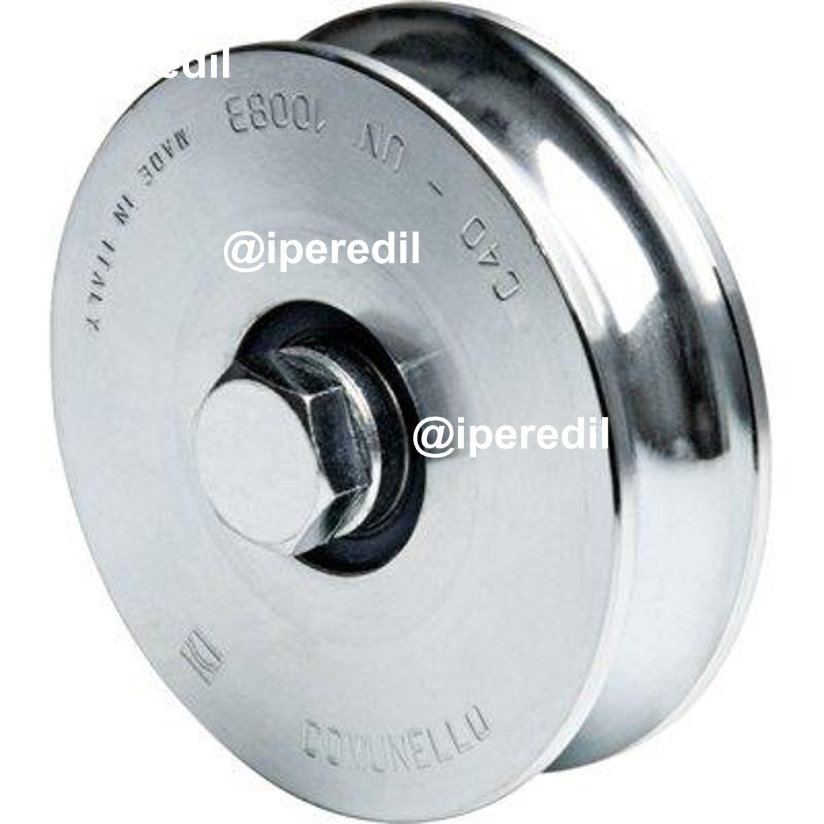 RUOTA CANCELLO A FISSARE GOLA TONDA 315 COMUNELLO ZINCATA + DOPPIO CUSCINETTO GOLA MM 16 MM 160
