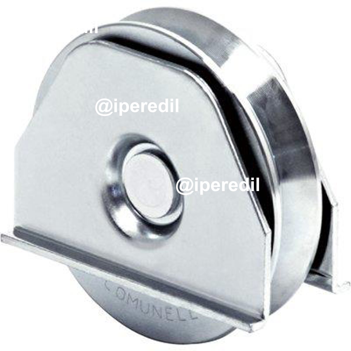 RUOTA CANCELLO A SALDARE GOLA V 330 COMUNELLO ZINCATA SUPPORTO LATERALE + CUSCINETTO MM 80