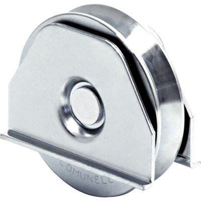 RUOTA CANCELLO A SALDARE GOLA V 330 COMUNELLO ZINCATA SUPPORTO LATERALE + CUSCINETTO MM 100