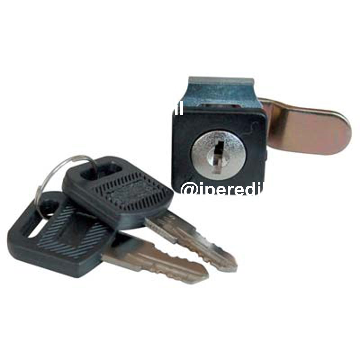 SERRATURA A CILINDRO LEVA DRITTA MAKROLON PLASTICA NERA F.MM 20X20 L.MM 19 - 04440001