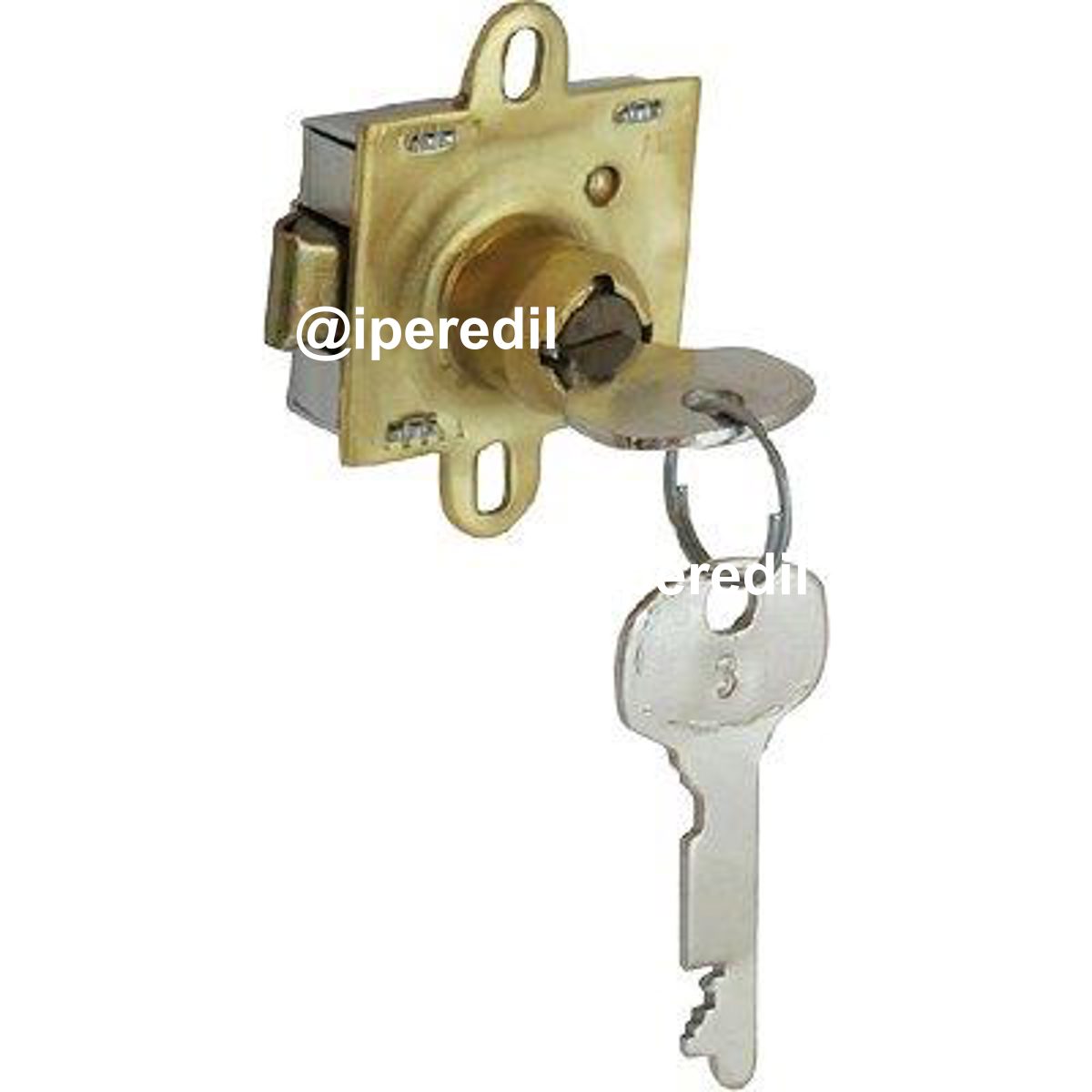 SERRATURA CASELLARI POSTALI 143 IBFM OTTONATA CILINDRO MM 12