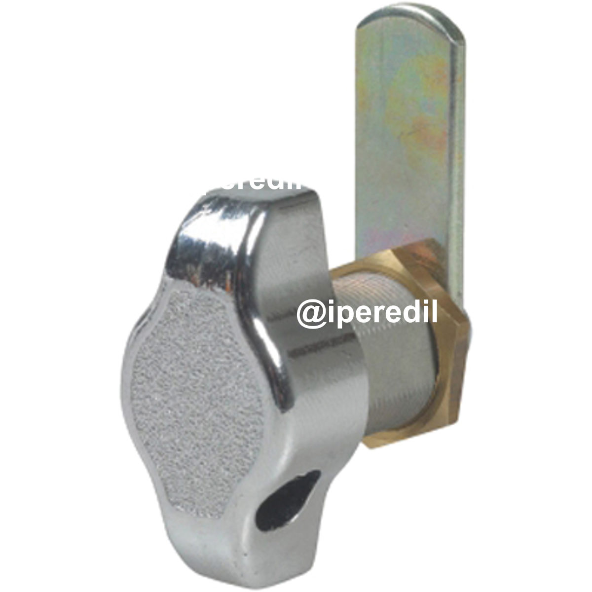 SERRATURA + POMO LUCCHETTABILE LEVA DRITTA 153 ACCIAIO CROMATO F.MM 18,6 L.MM 20