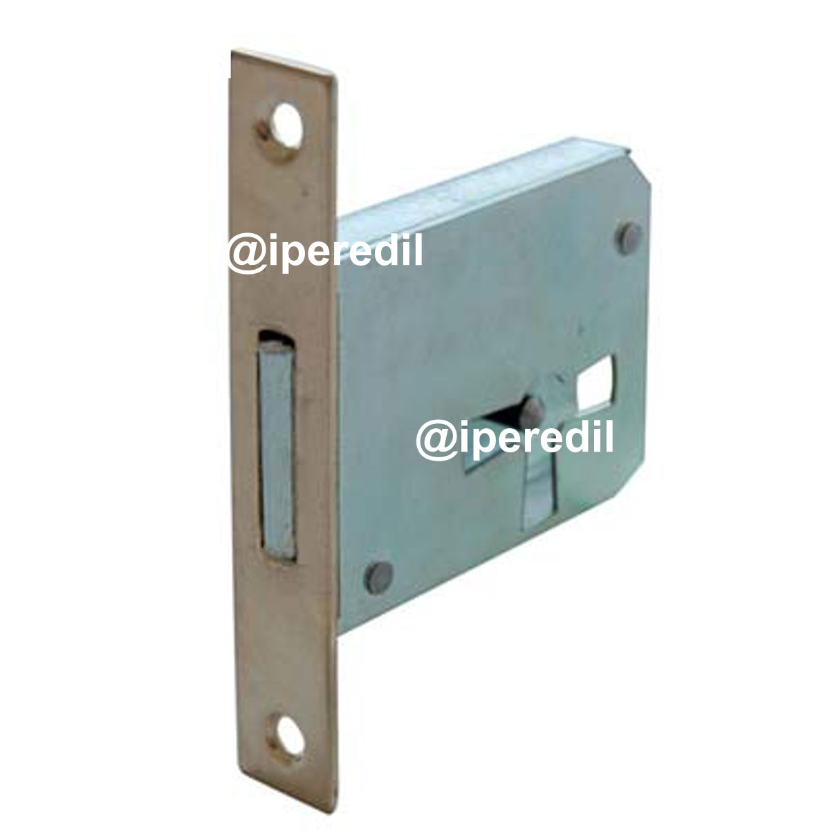 SERRATURA MOBILI A INFILARE B.QUADRO OTTONATO F.MM 12 1 LEVA E.MM 35 SX
