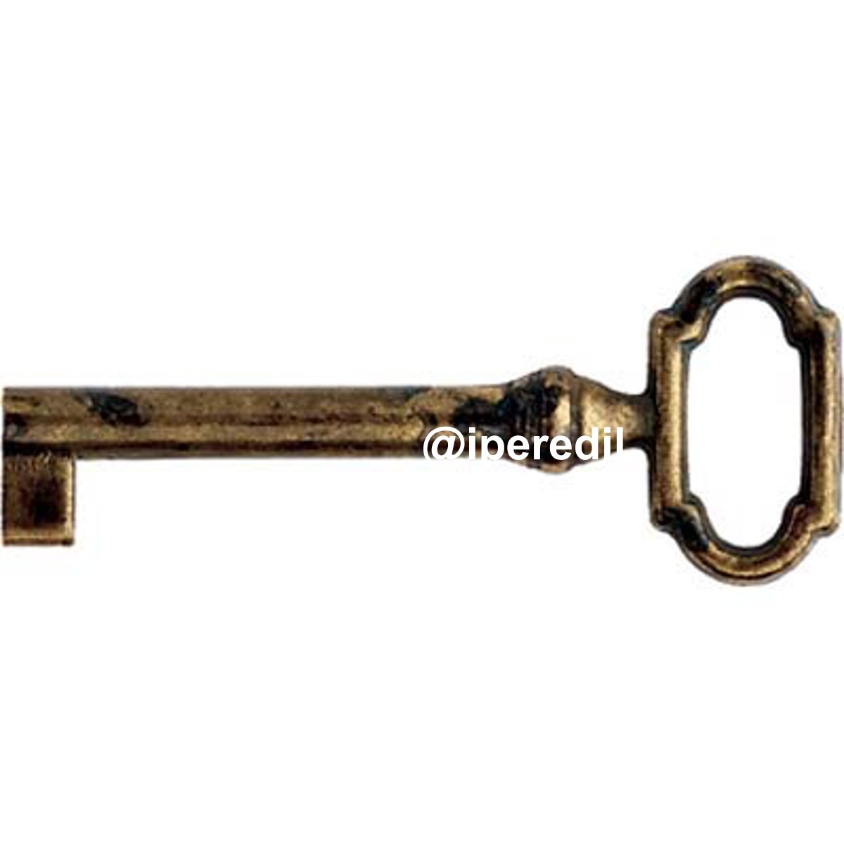 CHIAVE MOBILI ANTICO MG8467 METALSTYLE ZAMA OTTONE ANTICATO MM 27X61