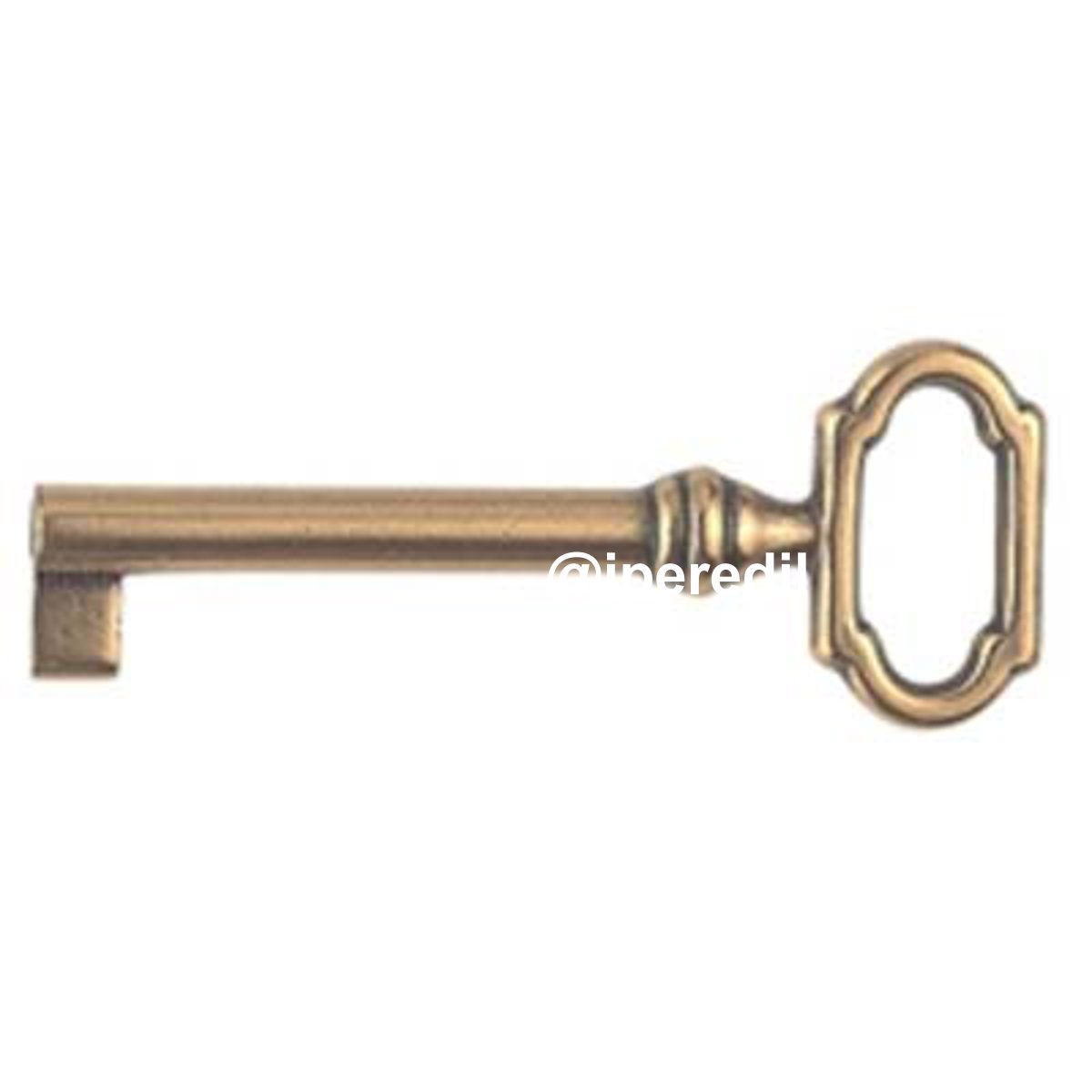CHIAVE MOBILI ANTICO MG8469 METALSTYLE ZAMA OTTONE LUCIDO MM 27X61